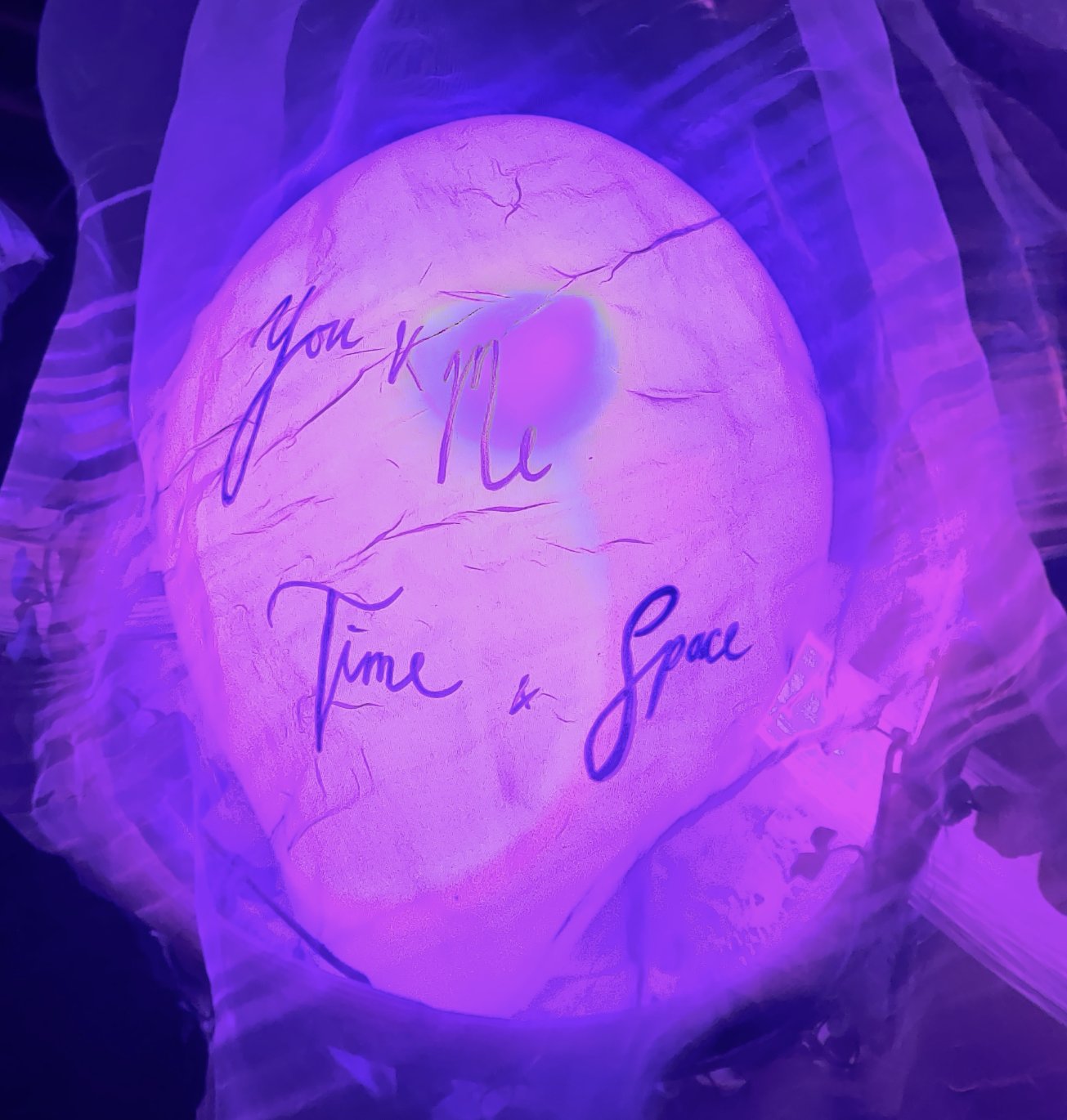 You & me, Space & Time. An immersive, surrealist children’s room centered on a female entity cradling a golden baby—a figure representing the desire for creation and the sanctity of the feminine portal.