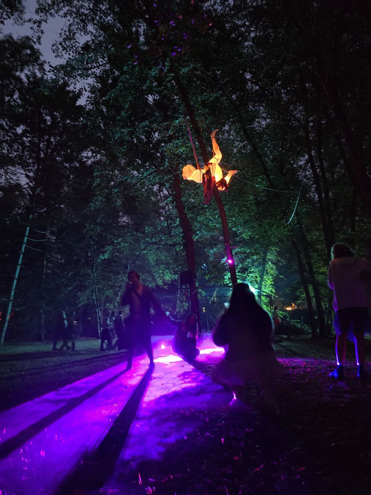Elevation. An immersive installation centered on life-sized, 3D-printed human figures suspended in space.